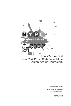 The 22nd Annual New York Press Club Foundation Conference on Journalism