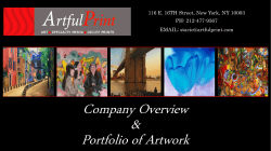 Company Overview &amp; Portfolio of Artwork