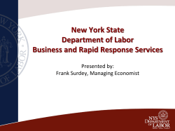 New York State Department of Labor Business and Rapid Response Services