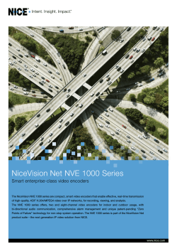 NiceVision Net NVE 1000 Series Smart enterprise-class video encoders
