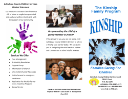 The Kinship Family Program Ashtabula County Children Services Mission Statement
