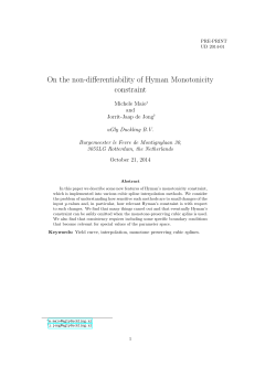 On the non-differentiability of Hyman Monotonicity constraint