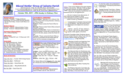 Blessed Mother Teresa of Calcutta Parish IN THE PARISH