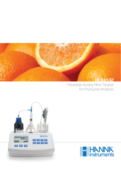 HI 84532 Titratable Acidity Mini Titrator for Fruit Juice Analysis