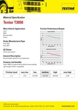 Textar T3050 Material Specification