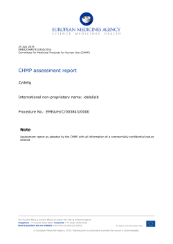 CHMP assessment report Note  Zydelig