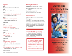 Advancing Emergency Care  Current Trends and Topics