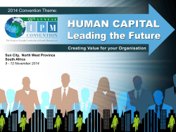 2014 Convention Theme: Sun City,  North West Province South Africa