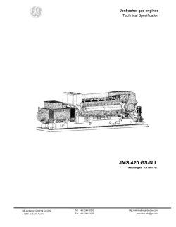 JMS 420 GS-N.L Jenbacher gas engines Technical Specification