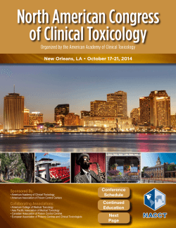 North American Congress of Clinical Toxicology