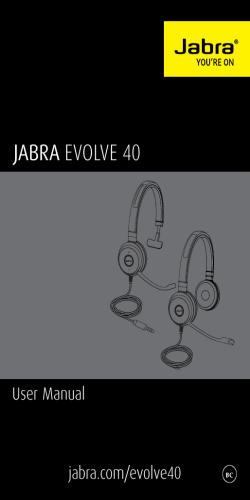 JABRA EVOLVE 40 User Manual