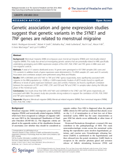 Genetic association and gene expression studies