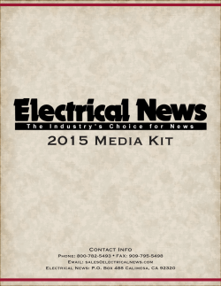 2015 Media Kit Contact Info • Email: