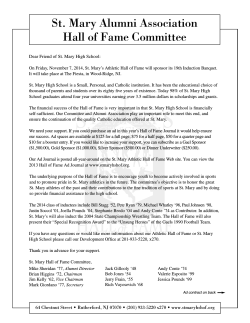 St. Mary Alumni Association Hall of Fame Committee