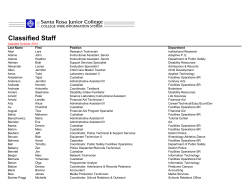 Updated October 2014 Last Name First Position