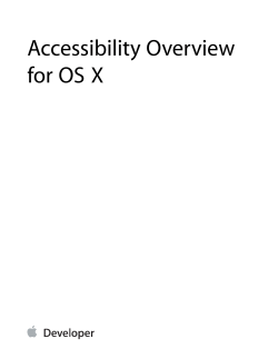 Accessibility Overview for OS X