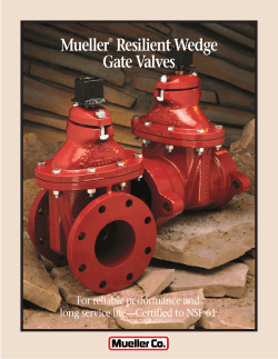 Mueller Resilient Wedge Gate Valves For reliable performance and