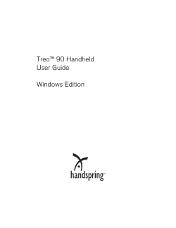 Treo™ 90 Handheld User Guide Windows Edition