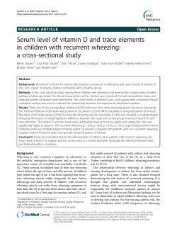 Serum level of vitamin D and trace elements a cross-sectional study