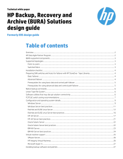 HP Backup, Recovery and Archive (BURA) Solutions design guide Table of contents