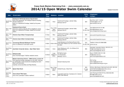 2014/15 Open Water Swim Calendar  –  www.caseyseals.com.au