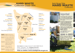 HARD WASTE  Collection Dates 2014