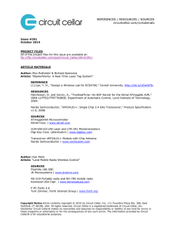 REFERENCES | RESOURCES | SOURCES circuitcellar.com/ccmaterials