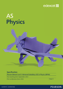 AS  Physics Specifi cation