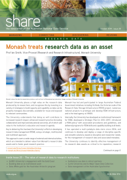 share Monash treats research data as an asset