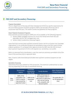 New Penn Financial  FHA DAP and Secondary Financing