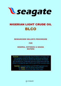 BLCO NIGERIAN LIGHT CRUDE OIL RESEARCHED SELLER’S PROCEDURE FOR