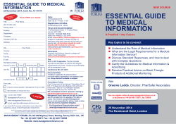 ESSENTIAL GUIDE TO MEDICAL INFORMATION
