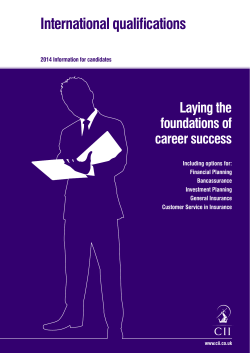 International qualifications Laying the foundations of career success