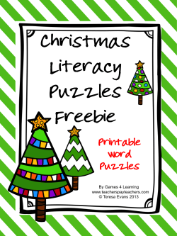 Christmas Literacy Puzzles Freebie