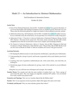 Math 13 — An Introduction to Abstract Mathematics October 20, 2014
