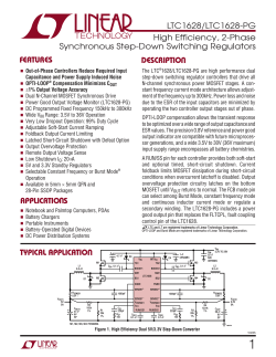 LTC1628/LTC1628-PG High Efficiency, 2-Phase Synchronous Step-Down Switching Regulators