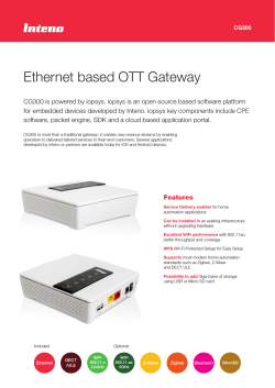 Ethernet based OTT Gateway
