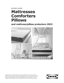 Mattresses Comforters Pillows and mattress/pillow protectors 2015