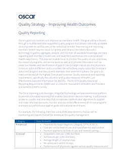 Quality Strategy – Improving Health Outcomes Quality Reporting