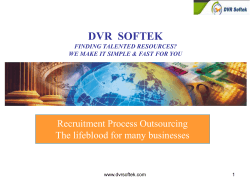 DVR  SOFTEK Recruitment Process Outsourcing The lifeblood for many businesses