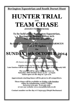 HUNTER TRIAL TEAM CHASE SUNDAY 19th OCTOBER 2014