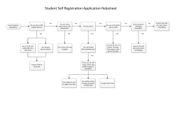 Student Self Registration Application Helpsheet