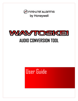 User Guide AUDIO CONVERSION TOOL