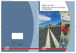 REMA TIP TOP – Automotive Product Catalogue Tyre Fitting &amp; Handling REMA