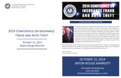 2014 ConferenCe on InsuranCe fraud and auto theft