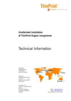 Technical Information Unattended installation of ThinPrint Engine components