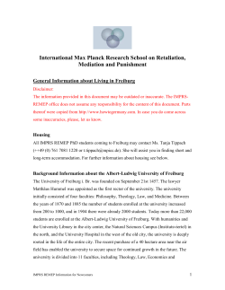 International Max Planck Research School on Retaliation, Mediation and Punishment