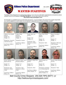 Wanted Fugitives Killeen Police Department