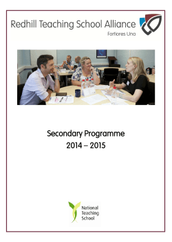 Secondary Programme 2014
