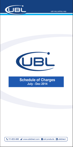 Schedule of Charges July - Dec 2014 sab sey pehlay aap